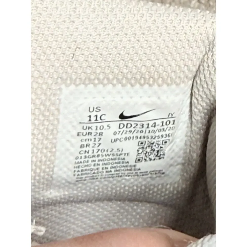 Nike Dunk High‎ Retro White Vast Grey Toddler Kids 11C DD2314-101 GUC Grey White